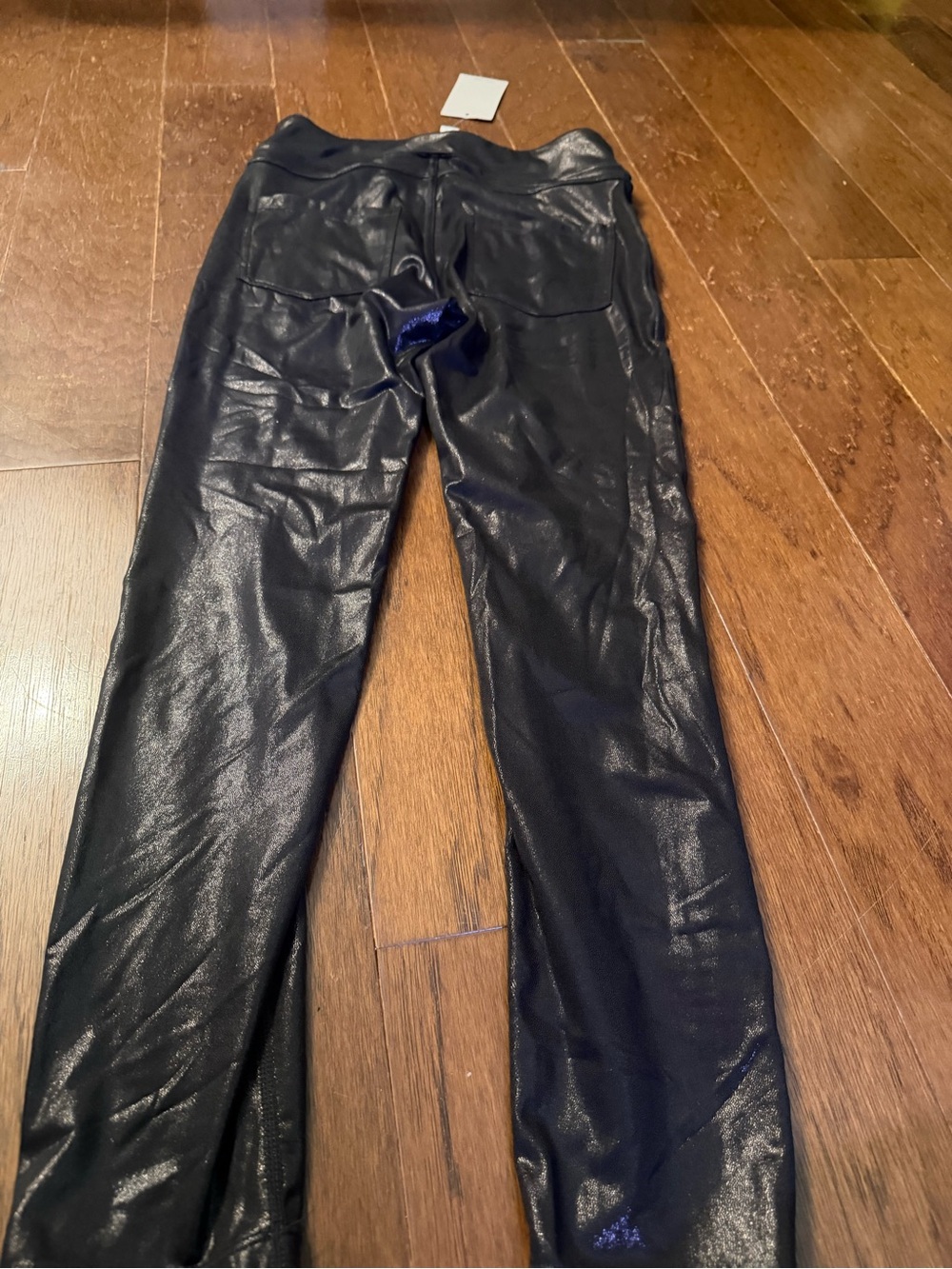 HALARA Black Shiny Faux Leather Leggings